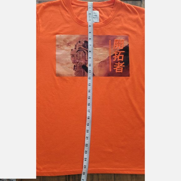 Bushwick Supply New York Orange Astronaut Short Sleeved Graphic Tee Shir… - Picture 9 of 9